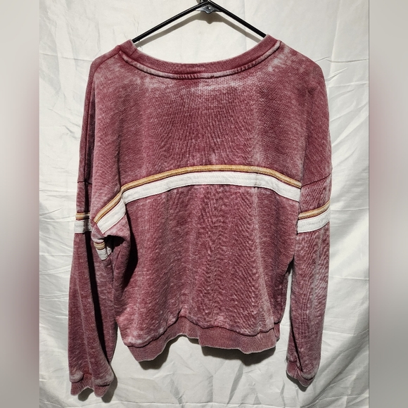 Pink Rose Distressed Sweatshirt - Picture 2 of 4